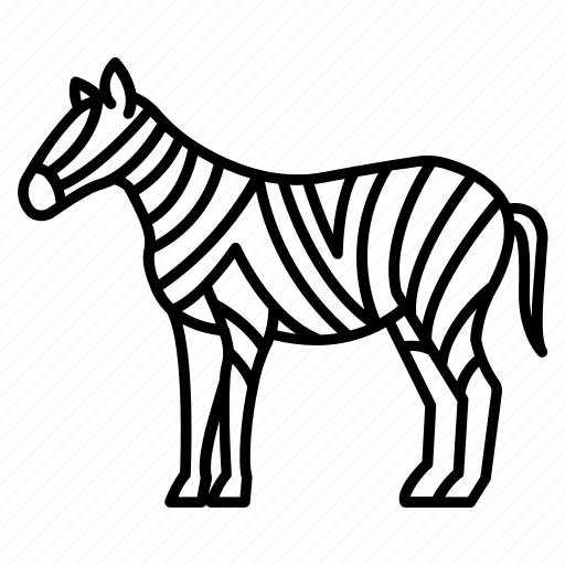 Zebra, horse with black-and-white stripes, wild horse, mammal, horse icon - Download on Iconfinder