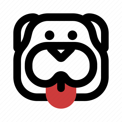 Bulldog, face, pet, animal icon - Download on Iconfinder