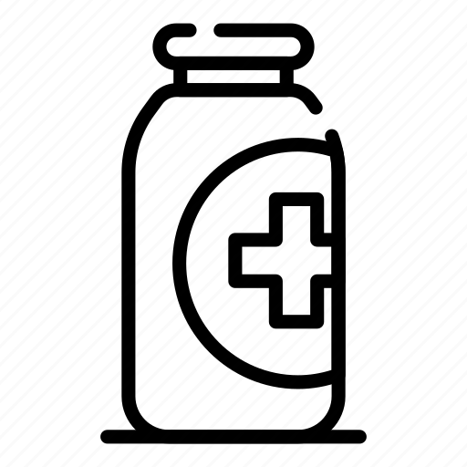 Aspirin, bottle, glass, label, medicine, vitamin, white icon - Download on Iconfinder