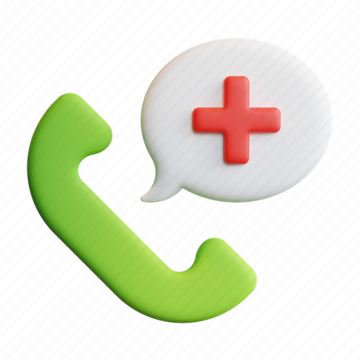 Emergency, call, pharmacy, health, healthcare, medical, medicine 3D illustration - Download on Iconfinder