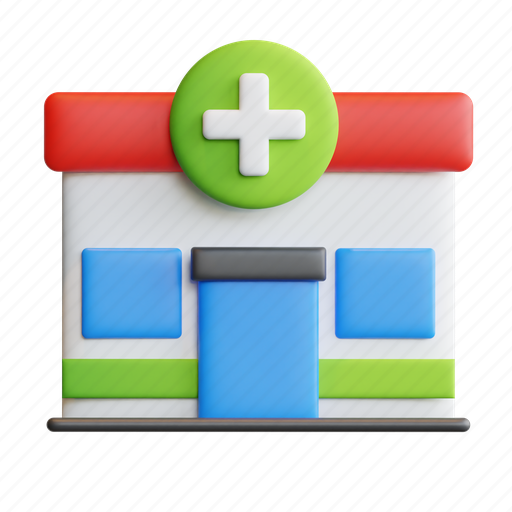 Pharmacy, hospital, health, healthcare, clinic, medical, care 3D illustration - Download on Iconfinder