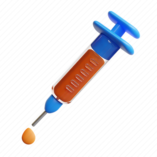Syringe, pharmacy, vaccine, health, healthcare, needle, injection 3D illustration - Download on Iconfinder