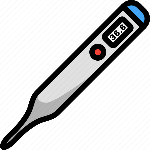 Outline, medical, thermometer, thick, instrument, measurement, temperature icon - Download on Iconfinder