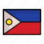 country flag, waving flag, streamer flag, tagalog flag, philippines flag 