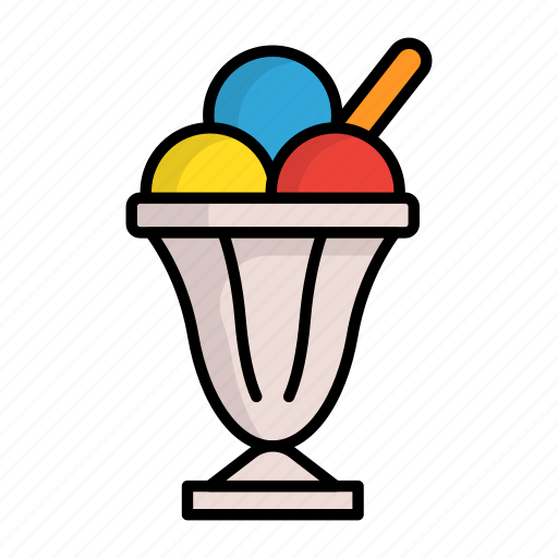 Ice cream cone, ice cream cup, ice scoops, dessert, gelato icon - Download on Iconfinder