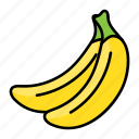 bananas, tropical fruit, summer fruit, elongated fruit, musaceae, philippines