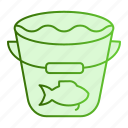 bucket, fish, fishing, angling, art, catch, container, food, fresh