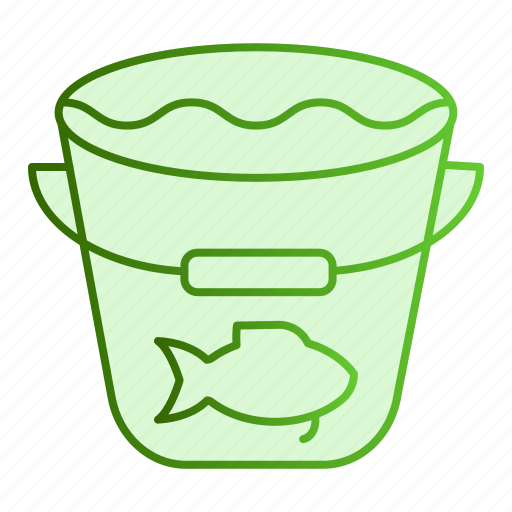 Bucket, fish, fishing, angling, art, catch, container icon - Download on Iconfinder