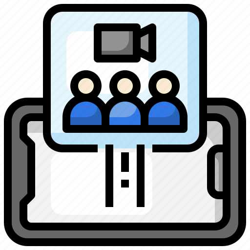 Group, video, call, smartphone icon - Download on Iconfinder