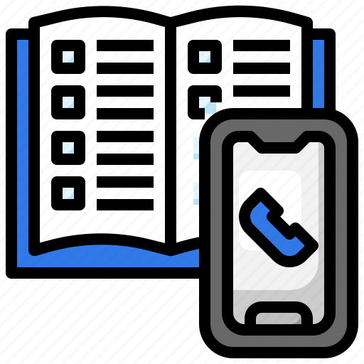 Phone, book, contacts, telephone, communications, agenda icon - Download on Iconfinder
