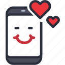 like, emotion phone content, private, comment, love, heart