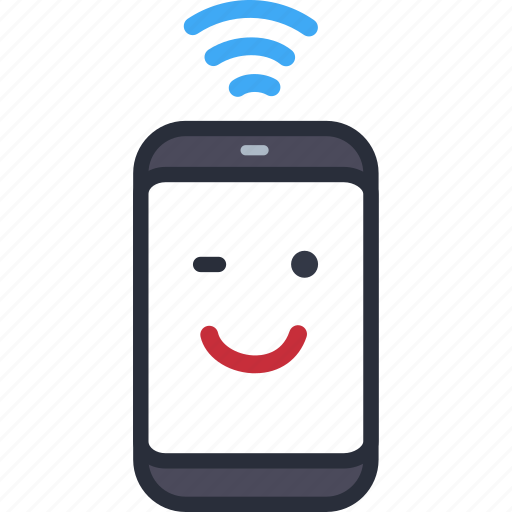 Connect, emotion, phone, wi-fi, signal, good, starting icon - Download on Iconfinder