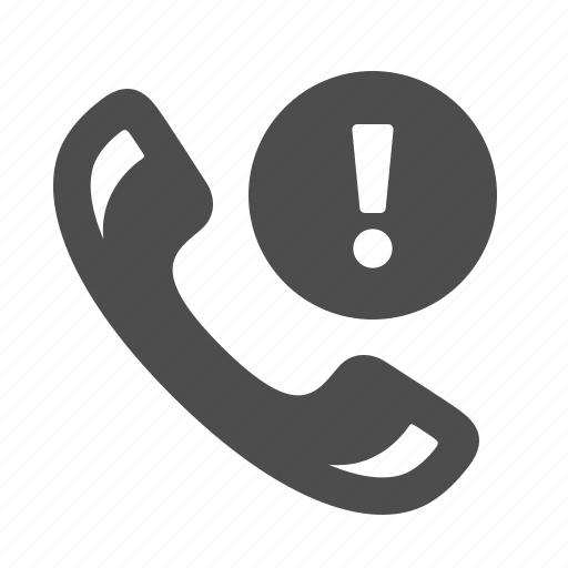 Exclamation mark, handle, handset, phone, telephone, warning icon - Download on Iconfinder