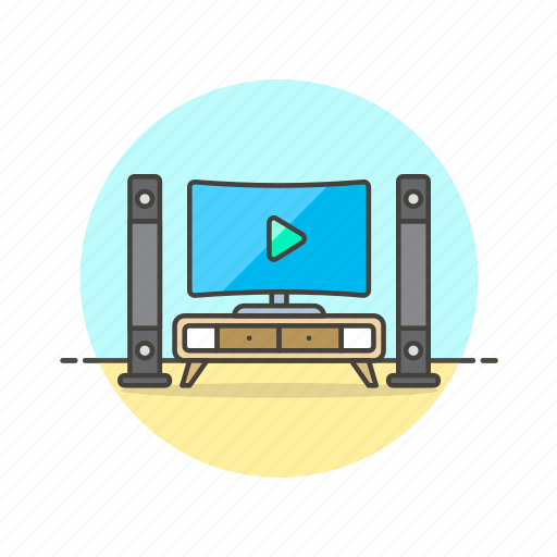 Home, photo, theater, video, monitor, speaker, tv icon - Download on Iconfinder