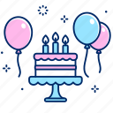 birthday, cake, decoration, celebration, party, candles, cartoon