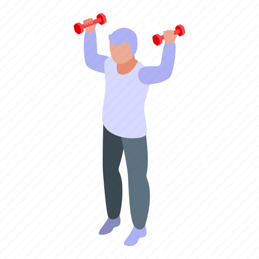 Physical, granny, exercise, isometric icon - Download on Iconfinder