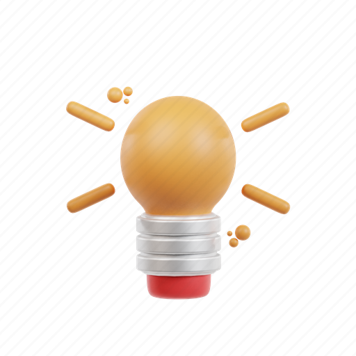 Lightbulb, idea, innovation, creativity 3D illustration - Download on Iconfinder