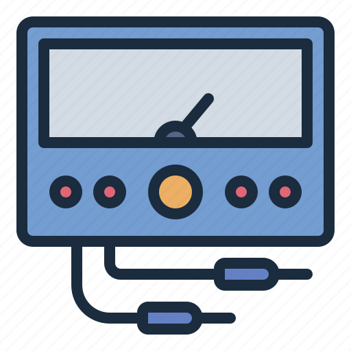 Amperemeter, electric, physics, science, education icon - Download on Iconfinder