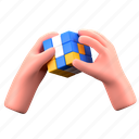 rubik, cube, game, puzzle, toy, hobby, play, hand gesture, holding 