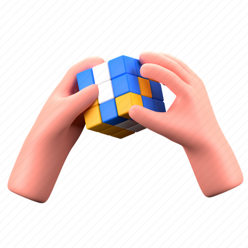 Rubik, cube, game, puzzle, toy, hobby, play 3D illustration - Download on Iconfinder