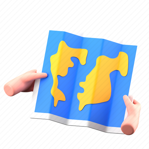 Map, location, navigation, place, destination, traveling, travel 3D illustration - Download on Iconfinder