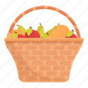 fruits, basket, orange