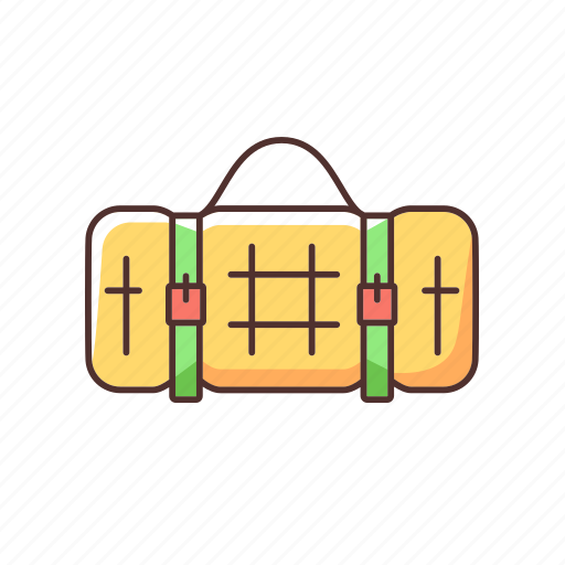 Holiday camping, picnic, blanket, backpack icon - Download on Iconfinder