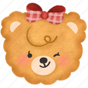 bear, wink, winking eye, expression, emotional, teddy bear, cute, character, kawaii