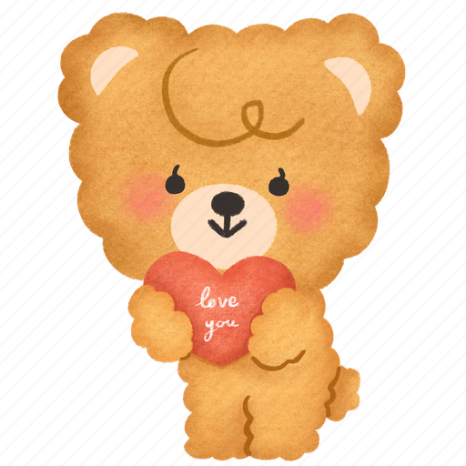 Bear, heart pillow, love, valentine, teddy bear, cute, character icon - Download on Iconfinder