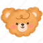 bear, happy, smile, expression, emotional, teddy bear, cute, character, kawaii 