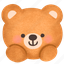 bear, happy, smile, shy, expression, emotional, teddy bear, cute, kawaii 