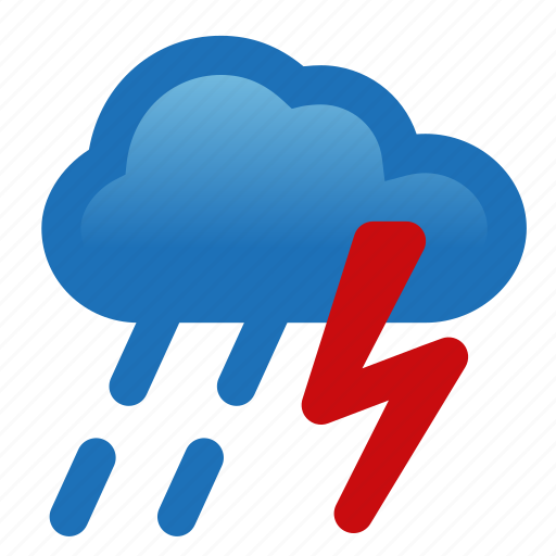 Drizzle, thunderstorm, weather, storm, rain, lightning icon - Download on Iconfinder