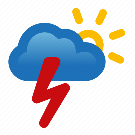 Thunderstorm, chance, weather, change, storm, lightning icon - Download on Iconfinder