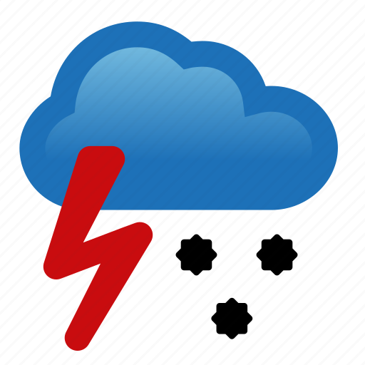 Hail, thunderstorm, weather, storm, lightning icon - Download on Iconfinder