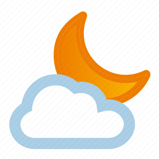 Night, mainly, clear, weather, moon icon - Download on Iconfinder