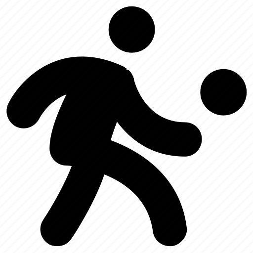 Ball, football player, player, playing, soccer player, sportsman, volleyball icon - Download on Iconfinder
