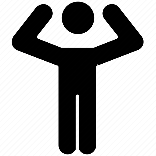 Arms, exercise, gym, man, raising, standing, tow hands icon - Download on Iconfinder