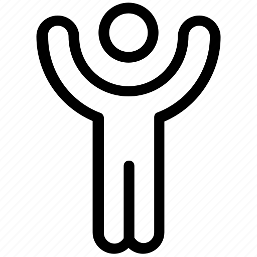 Hands up, human, man, people, person, position icon - Download on Iconfinder