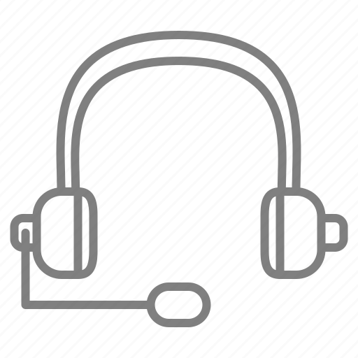 Headset, headphone, audio, sound, music, microphone icon - Download on Iconfinder