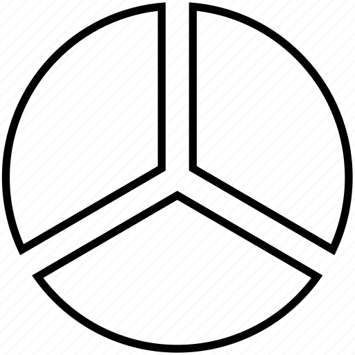 Pie, market, size, equal, slices, black, business icon - Download on Iconfinder