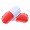 capsule, heart, medical, party, red, white