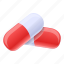 capsule, heart, medical, party, red, white 