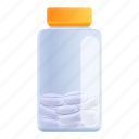 capsule, food, jar, medical, plastic