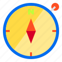 compass, location, map, navigation, pin 