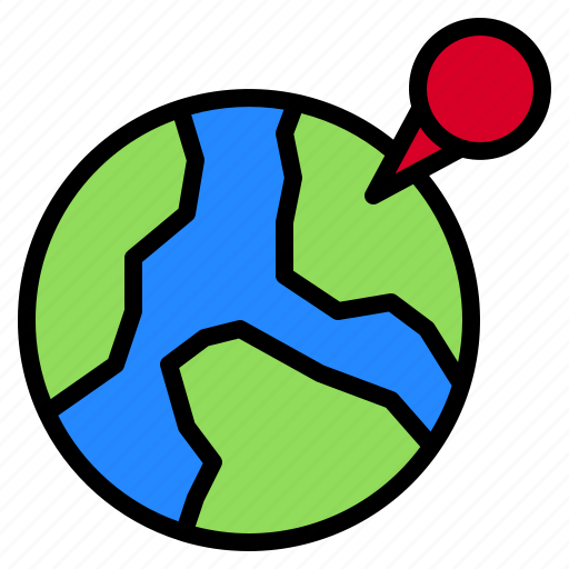 Earth, location, locations, map, pin icon - Download on Iconfinder