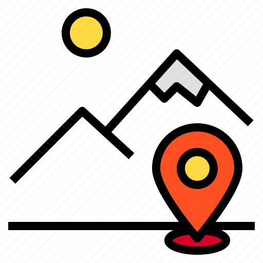 Location, locations, map, mountain, pin icon - Download on Iconfinder