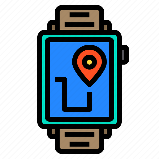 Location, locations, pin, smart, watch icon - Download on Iconfinder