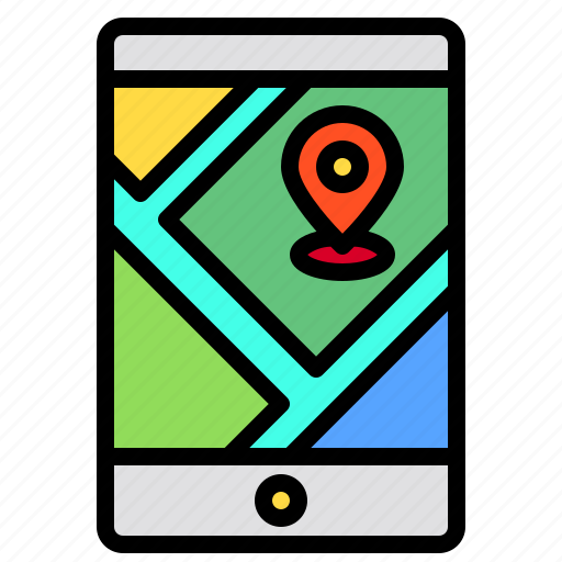 Location, locations, map, pin, smartphone icon - Download on Iconfinder