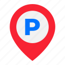 parking, pin, sign, navigation, location, gps