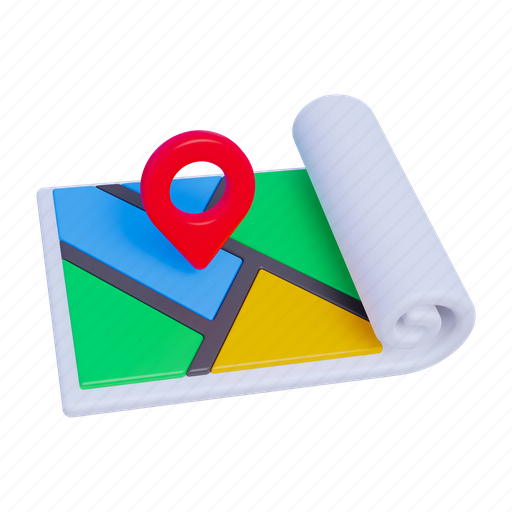 City map, map, navigation, streetmap, country, pointer, gps 3D illustration - Download on Iconfinder
